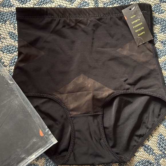 Shapewear Tummy Control High Waist for Women Size Large Black Mesh - Picture 3 of 6